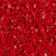 Miyuki half tila 5x2.4mm kralen - Opaque dark red HTL-408